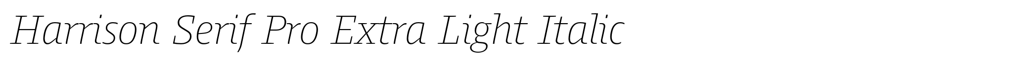 Harrison Serif Pro Extra Light Italic image